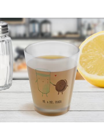 Mr. & Mrs. Panda Schnapsglas Milch Keks ohne Spruch in Transparent