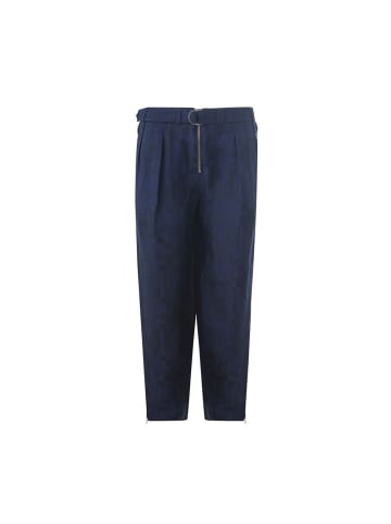 Emporio Armani Blau Leinen Casual Hose