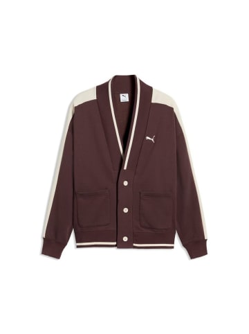 Puma Pullover "Wardrobe Ess Men'S Oversized Cardigan FL" in Braun