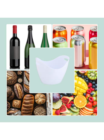 relaxdays Sektkühler in Weiß