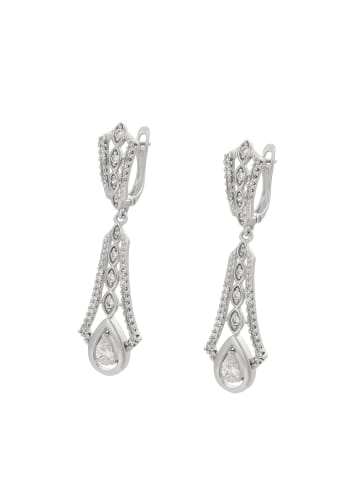 faina Women Drop Earrings in Silver White