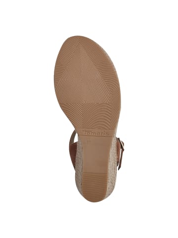Tamaris Touch-It-Sandalen mit Keilabsatz Braun