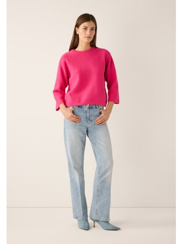 More & More kurzer, weiter 3/4 Arm Strickpullover in pink