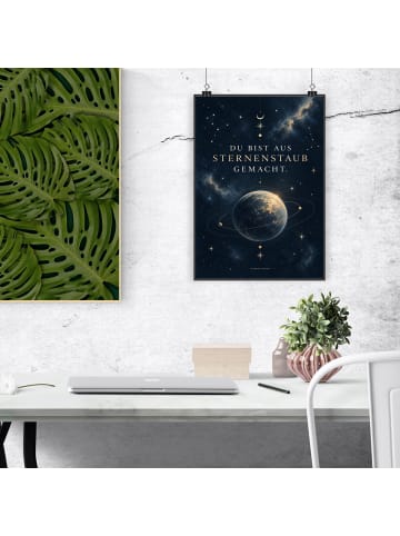 Mr. & Mrs. Panda Poster Planet minimalistisch Design mit Spruch in Weiß