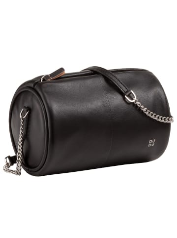 DuDu Abigail Umhängetasche Leder 19.5 cm in schwarz