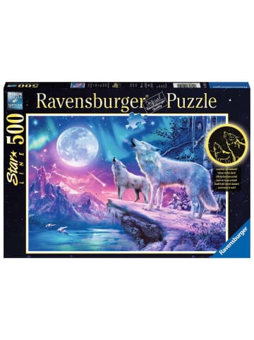 Ravensburger Puzzle 500 Teile Wolf im Nordlicht Ab 10 Jahre in bunt