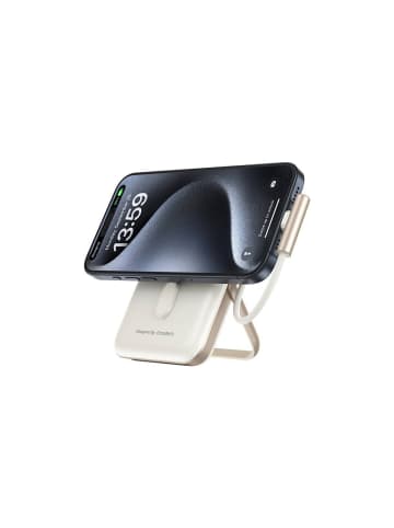Wisam® Choetech magnetische Powerbank 10000 mAh 20 W PD + USB-C-Kabel (weiß)
