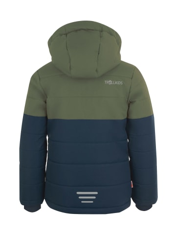 Trollkids Skijacke / Winterjacke "Hemsedal" in Moosgrün/Blau