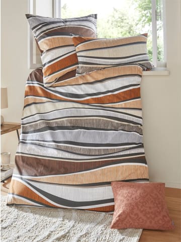 Heine Bettwäsche in cognac-ecru-bedruckt