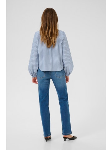 Kaffe Langarm-Bluse KAmilina Baggy fit in Windward blue melange stripe