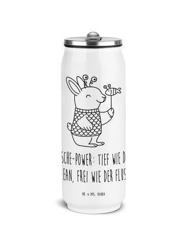 Mr. & Mrs. Panda Thermosflasche Fische Astrologie mit Spruch in Weiß