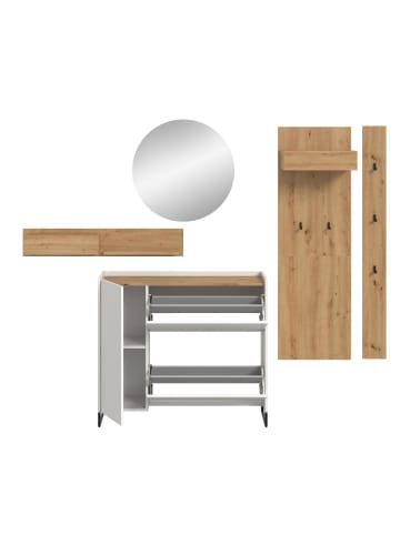 ebuy24 Garderobenmöbel Drive Weiß 197 x 32 cm