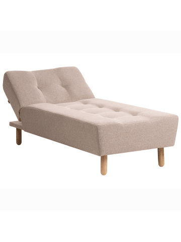 Beliani Sofaelement ALSTEN in Beige/Braun - (W) 75 x (H) 41 x (L) 161 cm symmetrisch