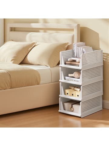 SONGMICS Schrank-Organizer Dennys in Weiß - (B)33 x (H)18.5 x (T)43 cm