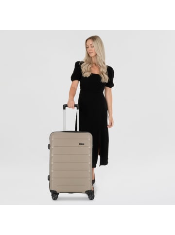 D&N Travel Line 4100 4 Rollen Trolley M 64 cm in taupe