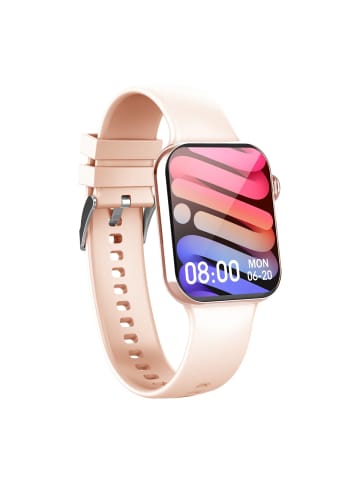 Maxcom Vielseitige Smartwatch mit 1,86 Zoll IPS-Display Gesundheitsfunktionen in Pink