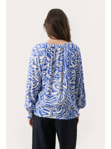 PART TWO Langarm-Bluse TenniePW Relaxed fit in Amparo Blue Animal Print