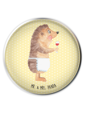 Mr. & Mrs. Panda Abflussstöpsel Igel Wein ohne Spruch in Gelb Pastell