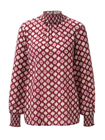 Aniston CASUAL Schlupfbluse in dunkelrot-wollweiß-pink-flieder