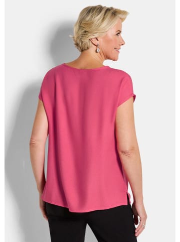 GOLDNER Elegante Viskosebluse mit Glitzer in rosé