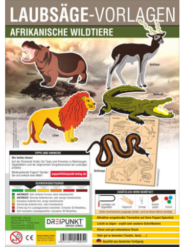 Dreipunkt Verlag Papeterie/PBS - Laubsäge-Vorlagen Afrikanische Wildtiere