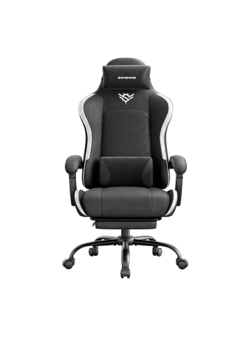 SONGMICS Gaming-Stuhl Cathy in Schwarz - (B)70 x (H)133 x (T)70 cm