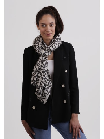 CASH-MERE.CH Bio Schal leopard in Weiss
