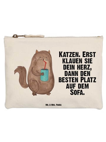 Mr. & Mrs. Panda Kosmetiktasche Katze Dose mit Spruch in Weiß