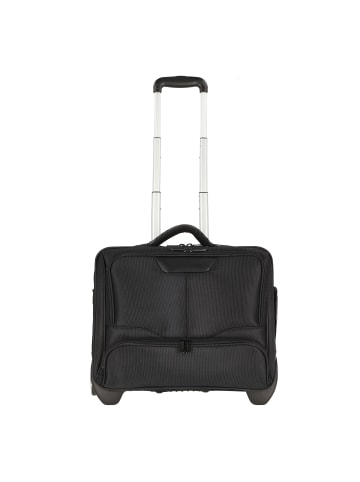 Dermata 2 Rollen Businesstrolley 41 cm Laptopfach schwarz