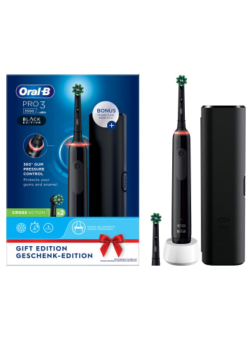 Oral-B Elektrische Zahnbürste "Pro 3 + Reiseetui" in Schwarz