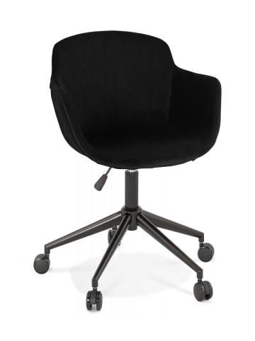 KADIMA DESIGN Bürostuhl Metall Textil Schwarz | Retro Eleganz Design in Schwarz