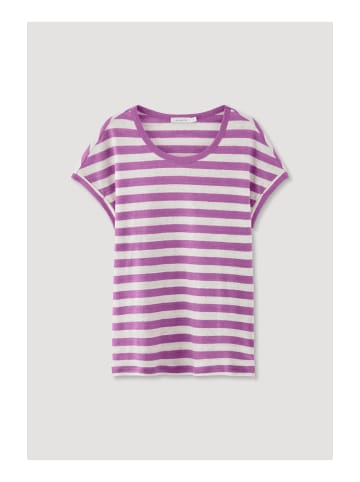 Hessnatur Streifen-Shirt in purpurlila
