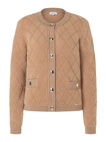 More & More kuschelige Fell-Strickjacke in warm camel
