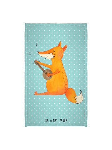 Mr. & Mrs. Panda Gästehandtücher Fuchs Gitarre ohne Spruch in Türkis Pastell