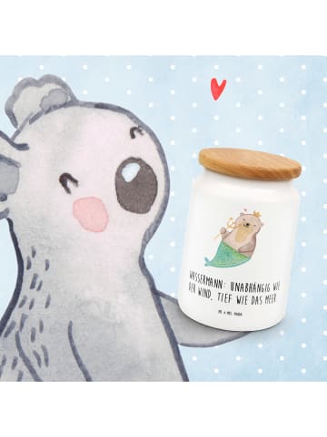 Mr. & Mrs. Panda Kaffeedose Wassermann Astrologie mit Spruch in Weiß