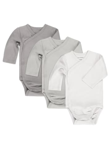 LaLoona Wickelbody 3er Pack - Natur in beige