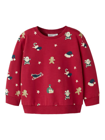 name it Weihnachts-Sweatshirt NMNROHOM in jester red