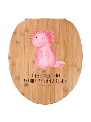 Mr. & Mrs. Panda Toilettendeckel Axolotl Niedlich mit Spruch in Braun