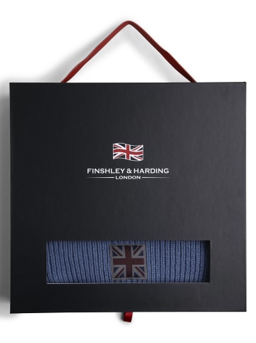 Finshley & Harding London Schal und Mütze in blau