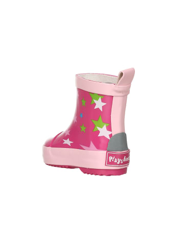 Playshoes Gummistiefel Halbschaft Sterne in Pink