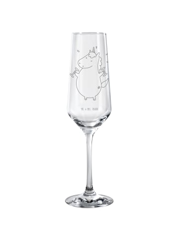 Mr. & Mrs. Panda Trinkglas Einhorn Fitness ohne Spruch in Transparent