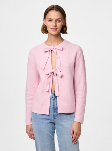 Pieces Strickjacke in Roseate Spoonbill