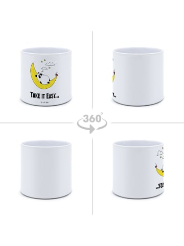 Mr. & Mrs. Panda Pflanzkübel Panda Easy mit Spruch in Weiß