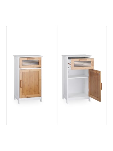 relaxdays Badschrank in Weiß - (B)40 x (H)70 x (T)18,5 cm