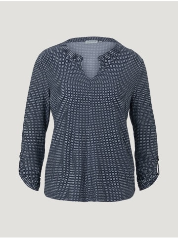 Tom Tailor Tom Tailor Bluse hemdartiges Shirt Regular Fit Henleyausschnitt in navy