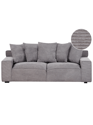 Beliani 3-Sitzer Sofa VISKAN in Grau - (W) 200 x (H) 62 x (L) 74 cm