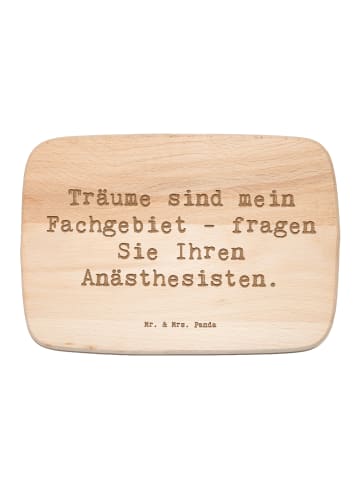 Mr. & Mrs. Panda Schneidebrett Spruch Anästhesist Träume mit Spruch in Transparent