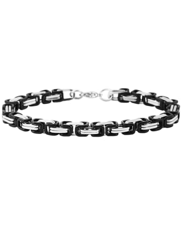 Adeliás Herren Armband aus Edelstahl 22 cm in silber