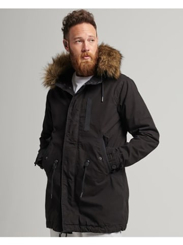 Superdry Parkajacke in Schwarz
