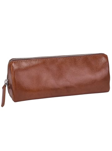 Leonhard Heyden Cambridge Stifteetui Leder 20,5 cm in cognac